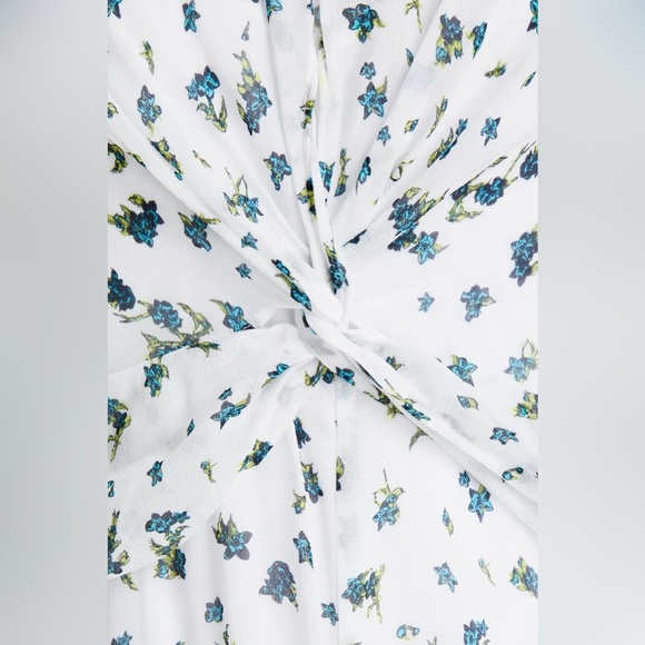 Nwt Rag and bone Tamar twist-front floral-print georgette maxi dress size 6 - Picture 6 of 13